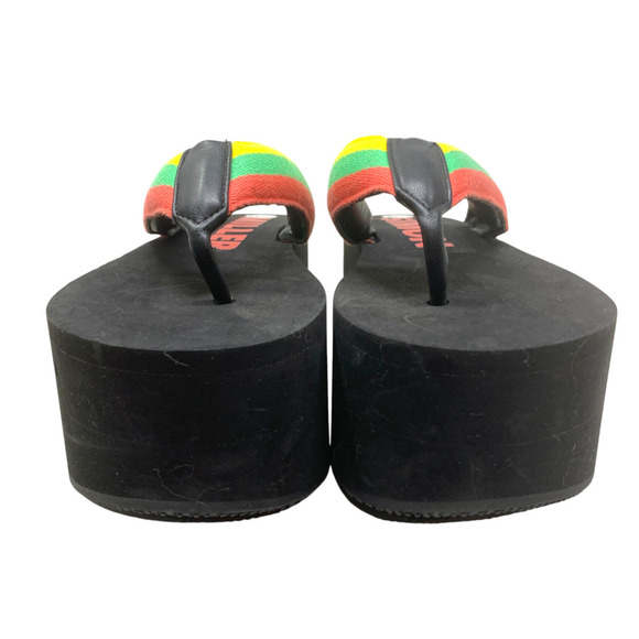 Simon Miller FOAMI Platform Sandals Black/Multi Stripe Thong Size 6.5 EU 36 NEW - Picture 7 of 10